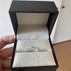 Dainty Stacking Natural Diamond Half-Eternity Wedding Band Size 5